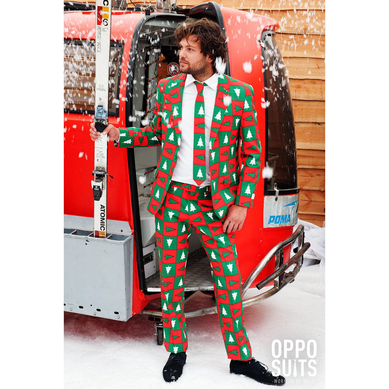 Op deze afbeelding zie je een Kostuums, van het merk Opposuits. Treemendous X-Mas Opposuit Kostuum Man