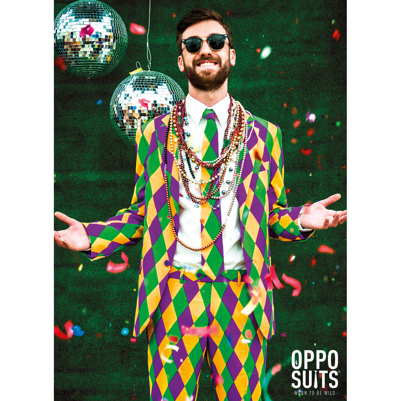 Op deze afbeelding zie je een Kostuums, van het merk Opposuits. Harleking Ruiten Opposuit Kostuum Man