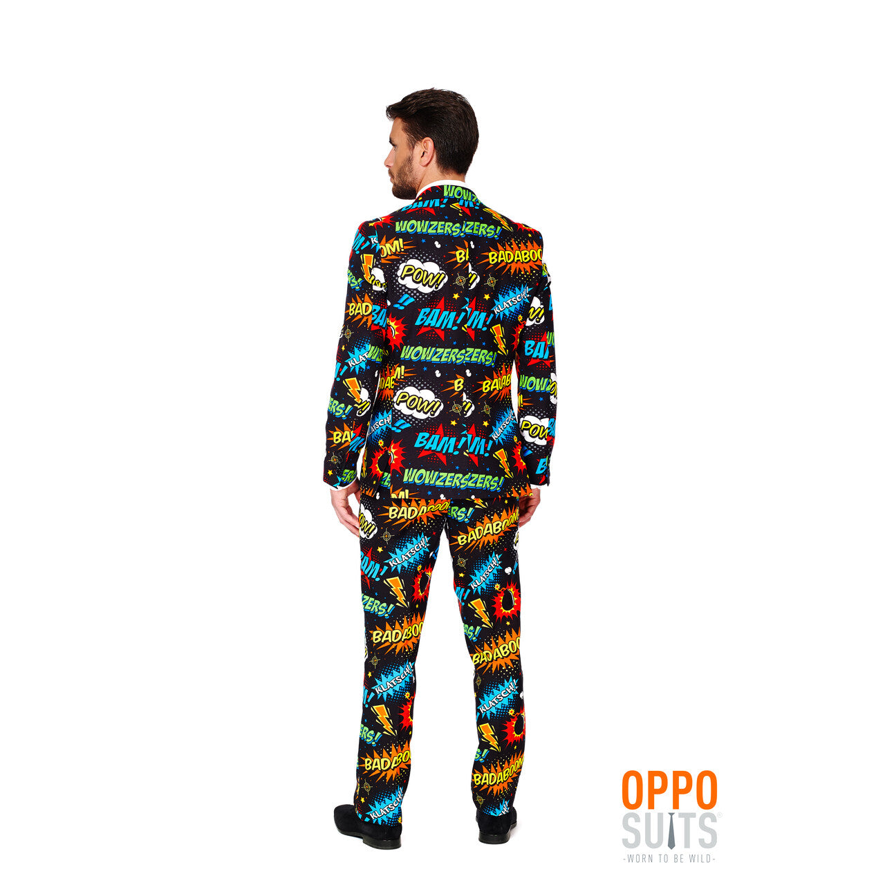 Op deze afbeelding zie je een Kostuums, van het merk Opposuits. Comic Badaboom Opposuit Kostuum Man