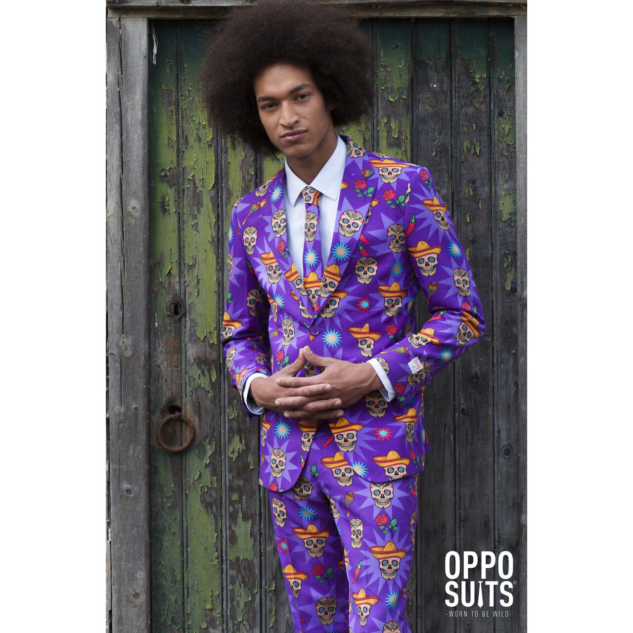Op deze afbeelding zie je een Kostuums, van het merk Opposuits. Gringo El Muerto Opposuit Kostuum Man