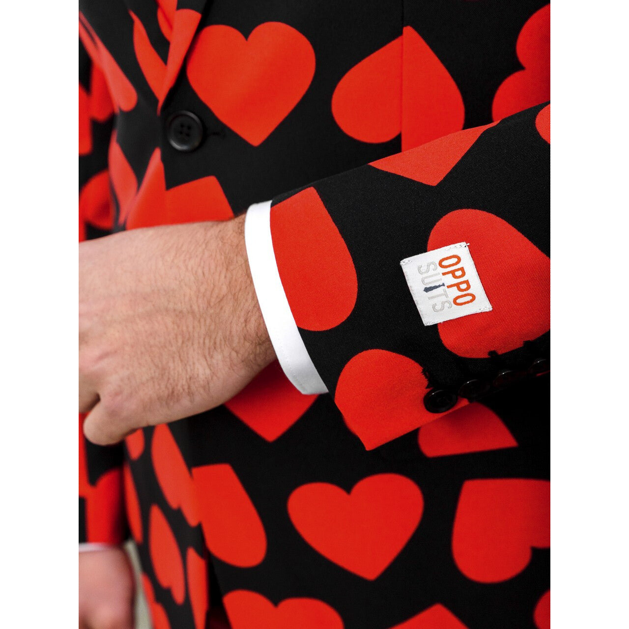 Op deze afbeelding zie je een Kostuums, van het merk Opposuits. Hartenbreker King Of Hearts Opposuit Man Kostuum