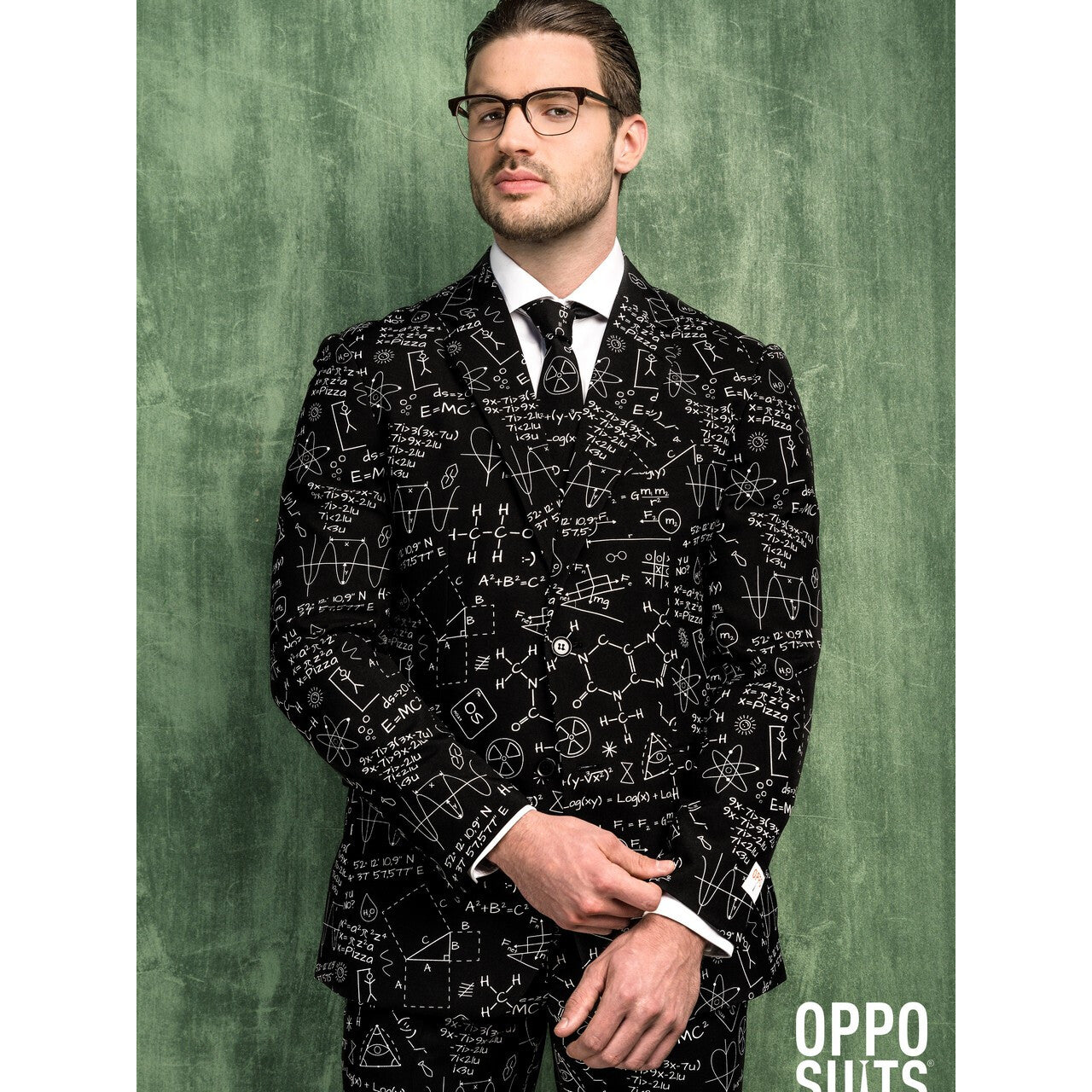 Op deze afbeelding zie je een Kostuums, van het merk Opposuits. Nerdy Beta Science Faction Opposuit Man Kostuum