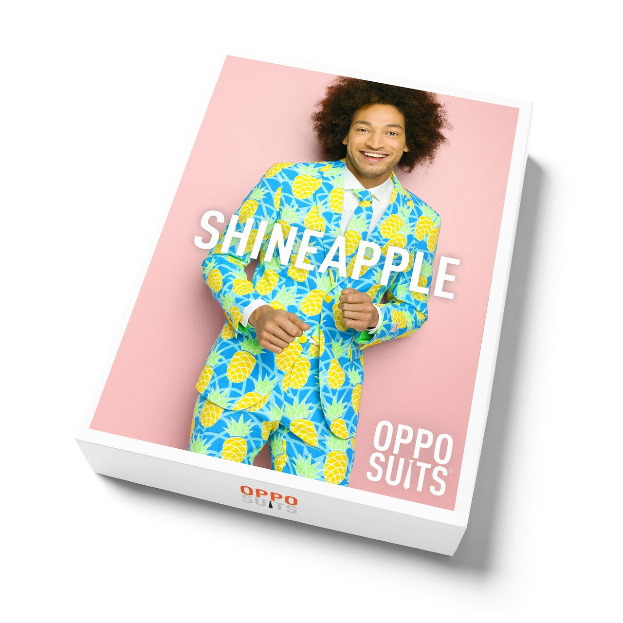 Op deze afbeelding zie je een Kostuums, van het merk Opposuits. Tropisch Lange Zomer Ananas Man Kostuum