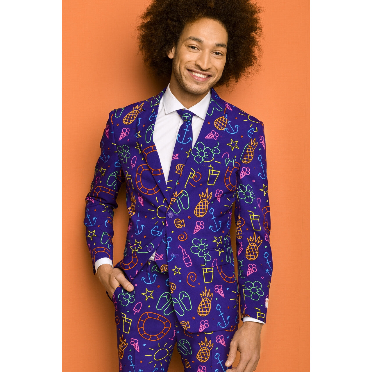 Op deze afbeelding zie je een Kostuums, van het merk Opposuits. Doodle Dude Zomerse Tekeningen Man Kostuum