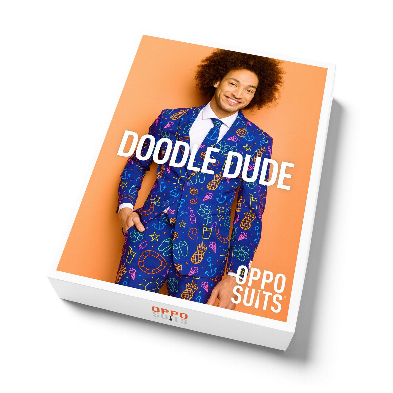 Op deze afbeelding zie je een Kostuums, van het merk Opposuits. Doodle Dude Zomerse Tekeningen Man Kostuum