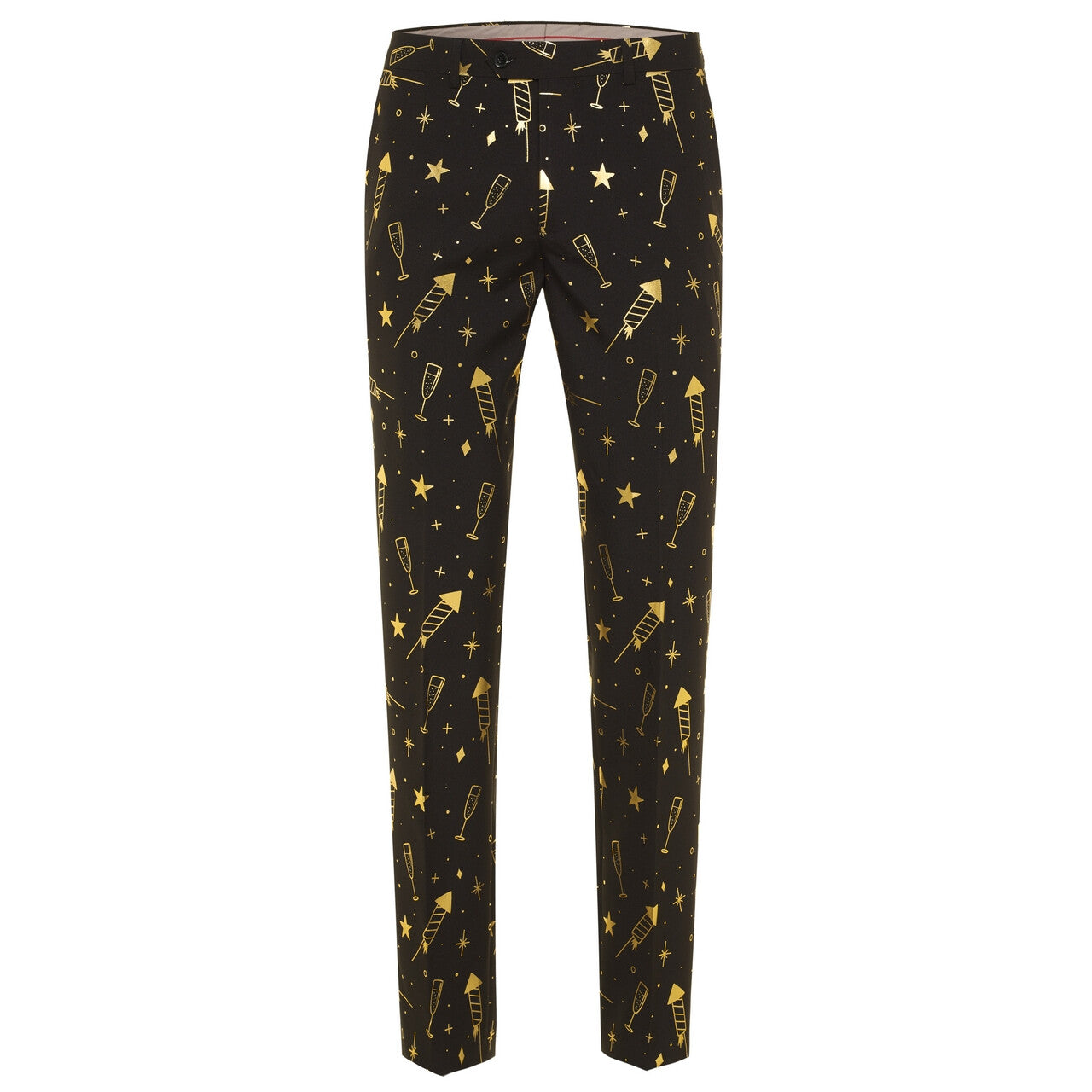 Op deze afbeelding zie je een Kostuums, van het merk Opposuits. Zwart Fancy Fireworks Oud En Nieuw Vuurwerk Kostuum Man