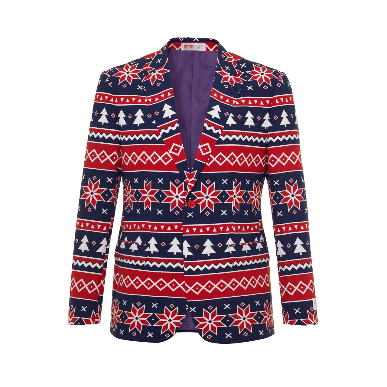 Op deze afbeelding zie je een Kostuums, van het merk Opposuits. Nordic Noel Kerstbomen IJskristallen Man Kostuum