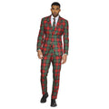 Trendige Tartan -Weihnachtsfarben Herrenkostüm