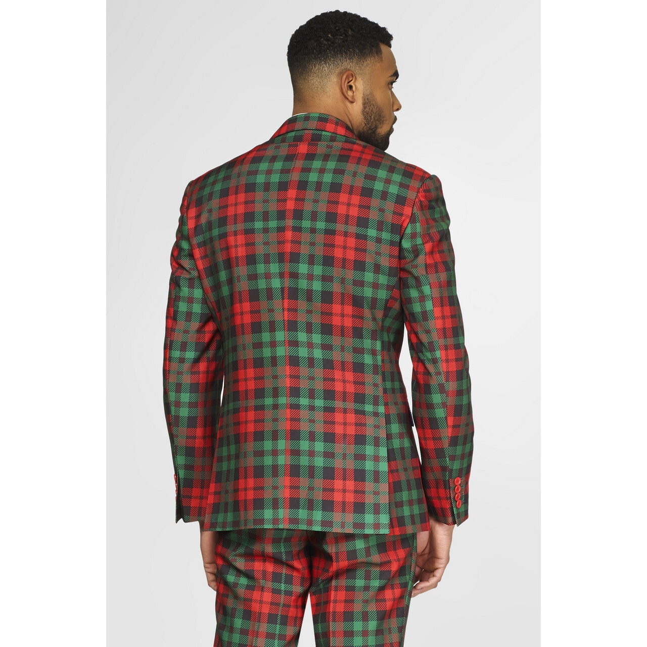 Op deze afbeelding zie je een Kostuums, van het merk Opposuits. Trendy Tartan Kerst Kleuren Man Kostuum