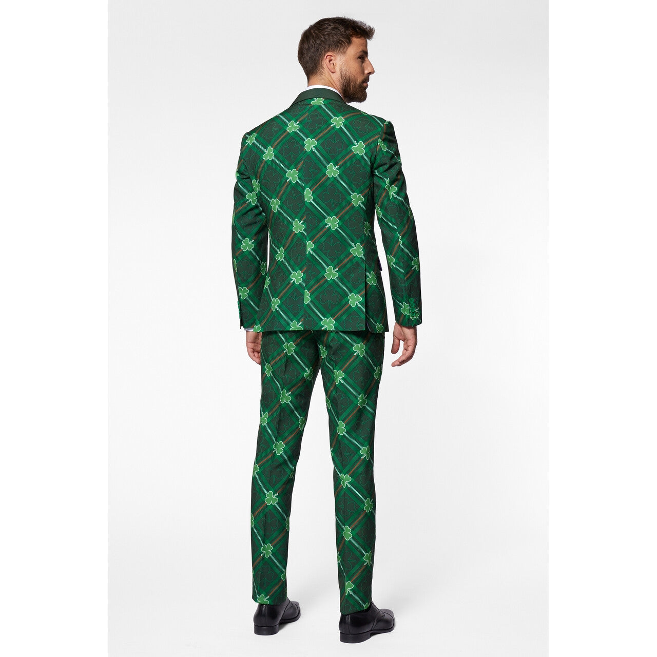 Op deze afbeelding zie je een Kostuums, van het merk Opposuits. Lucky Shamrocker Opposuit Man Kostuum