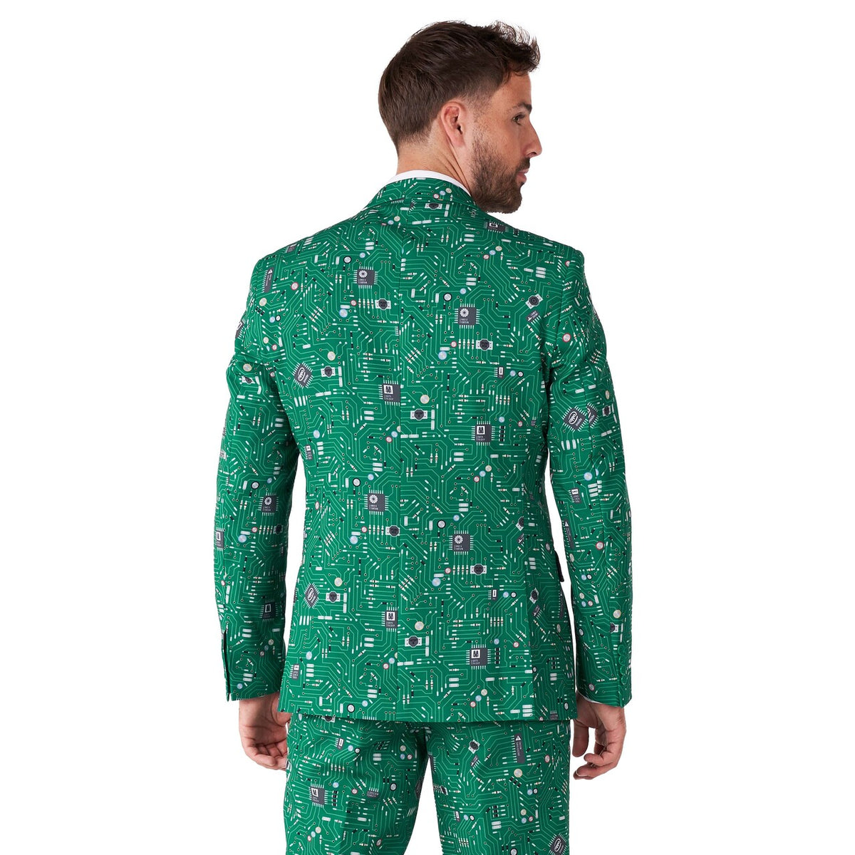 Op deze afbeelding zie je een Kostuums, van het merk Opposuits. Cool Circuit Man Kostuum