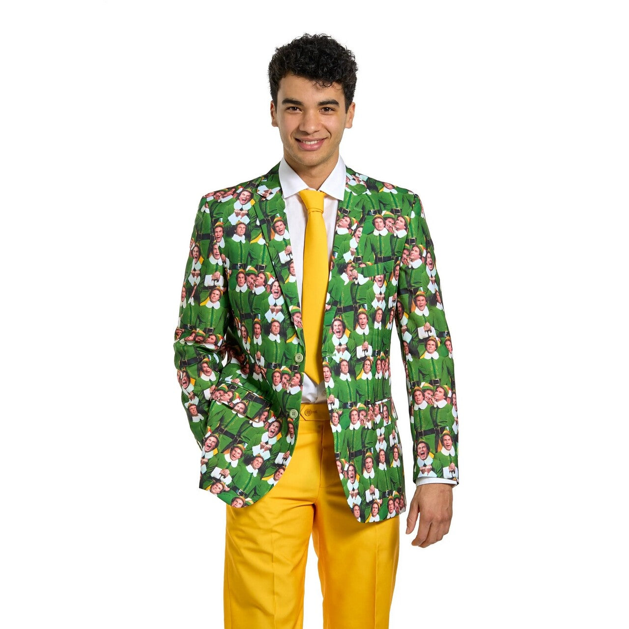 Op deze afbeelding zie je een Kostuums, van het merk Opposuits. Elf The Movie Man Kostuum
