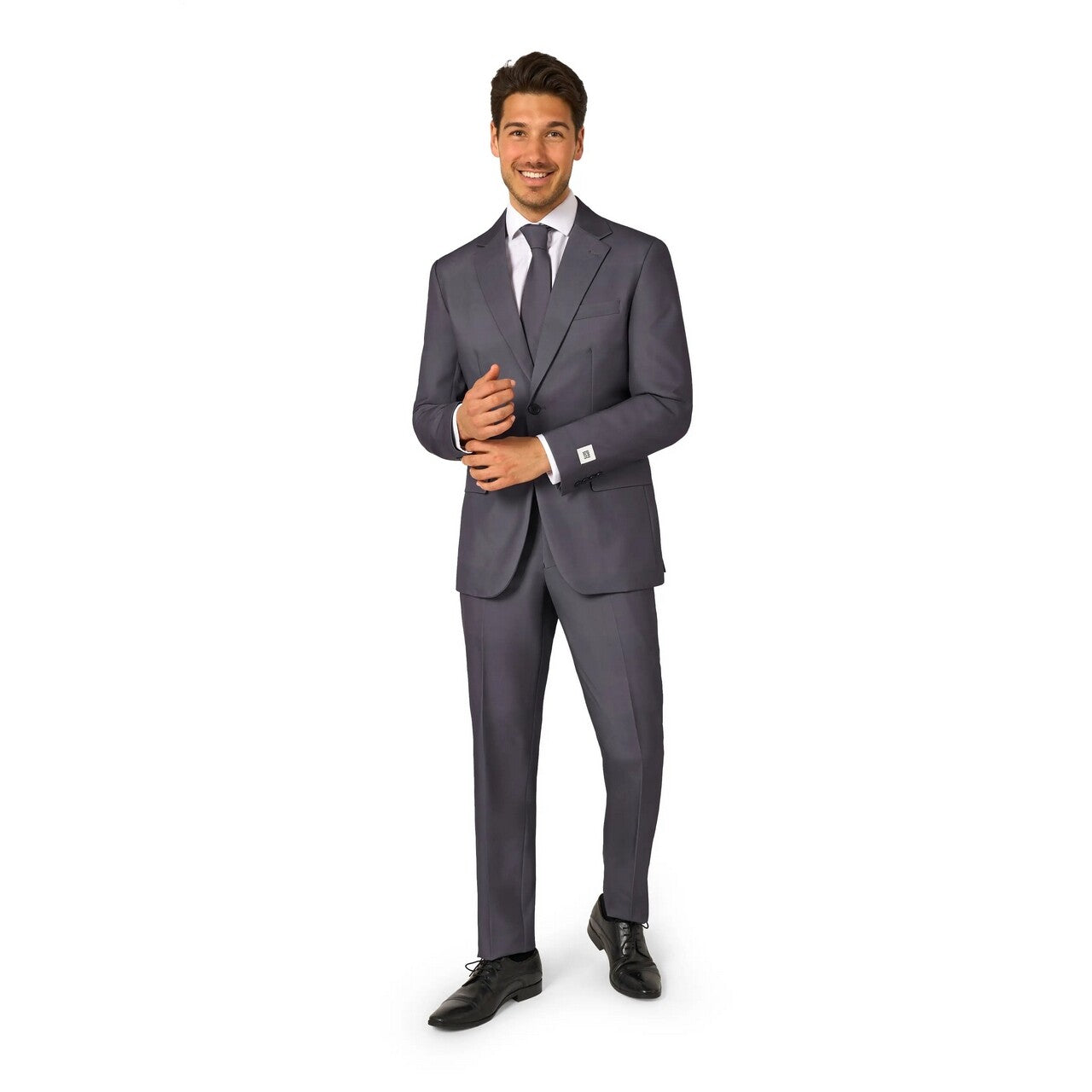 Op deze afbeelding zie je een Kostuums, van het merk Opposuits. Charcool Man Kostuum