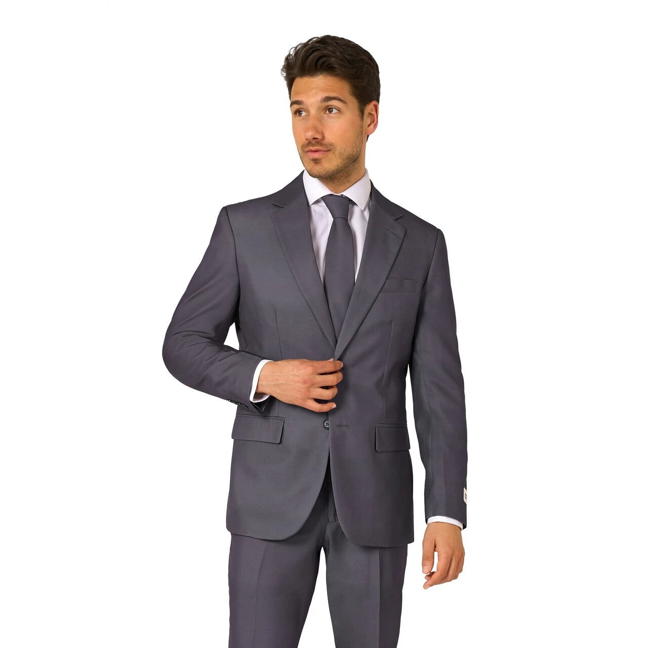 Op deze afbeelding zie je een Kostuums, van het merk Opposuits. Charcool Man Kostuum