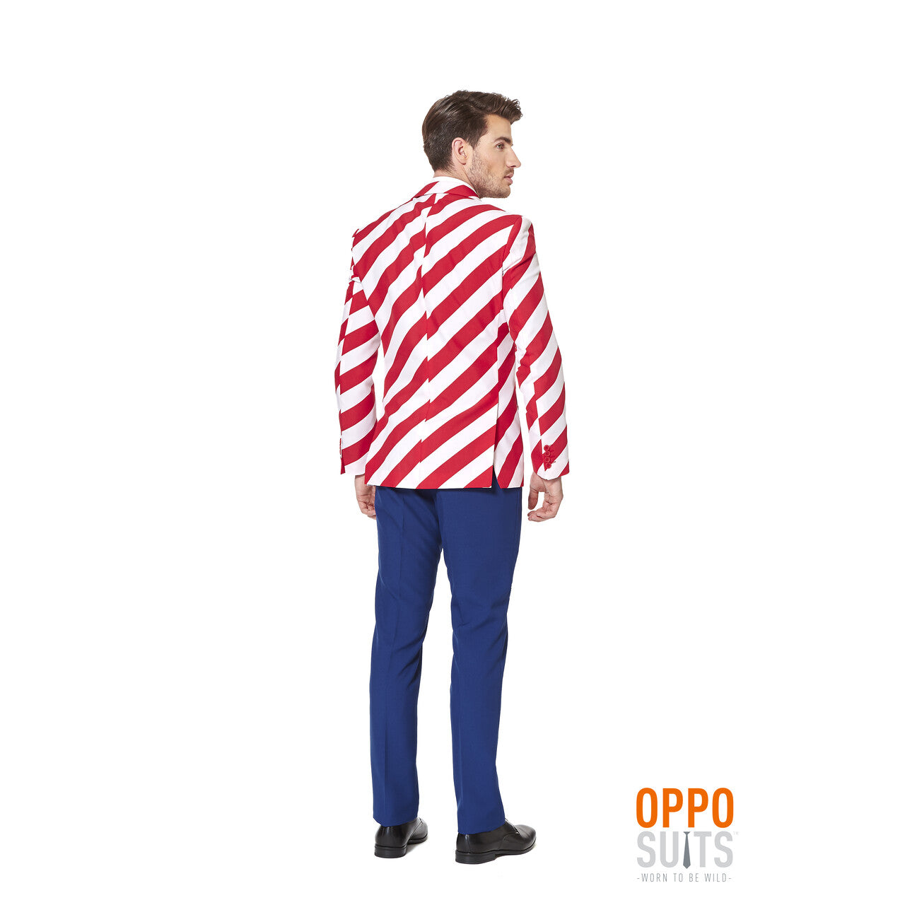 Op deze afbeelding zie je een Kostuums, van het merk Opposuits. USA United Stripes Opposuit Man Kostuum