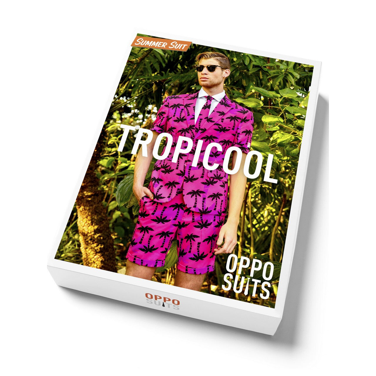 Op deze afbeelding zie je een Kostuums, van het merk Opposuits. Summer Hawaii Tropical Inn Opposuit Kostuum Man