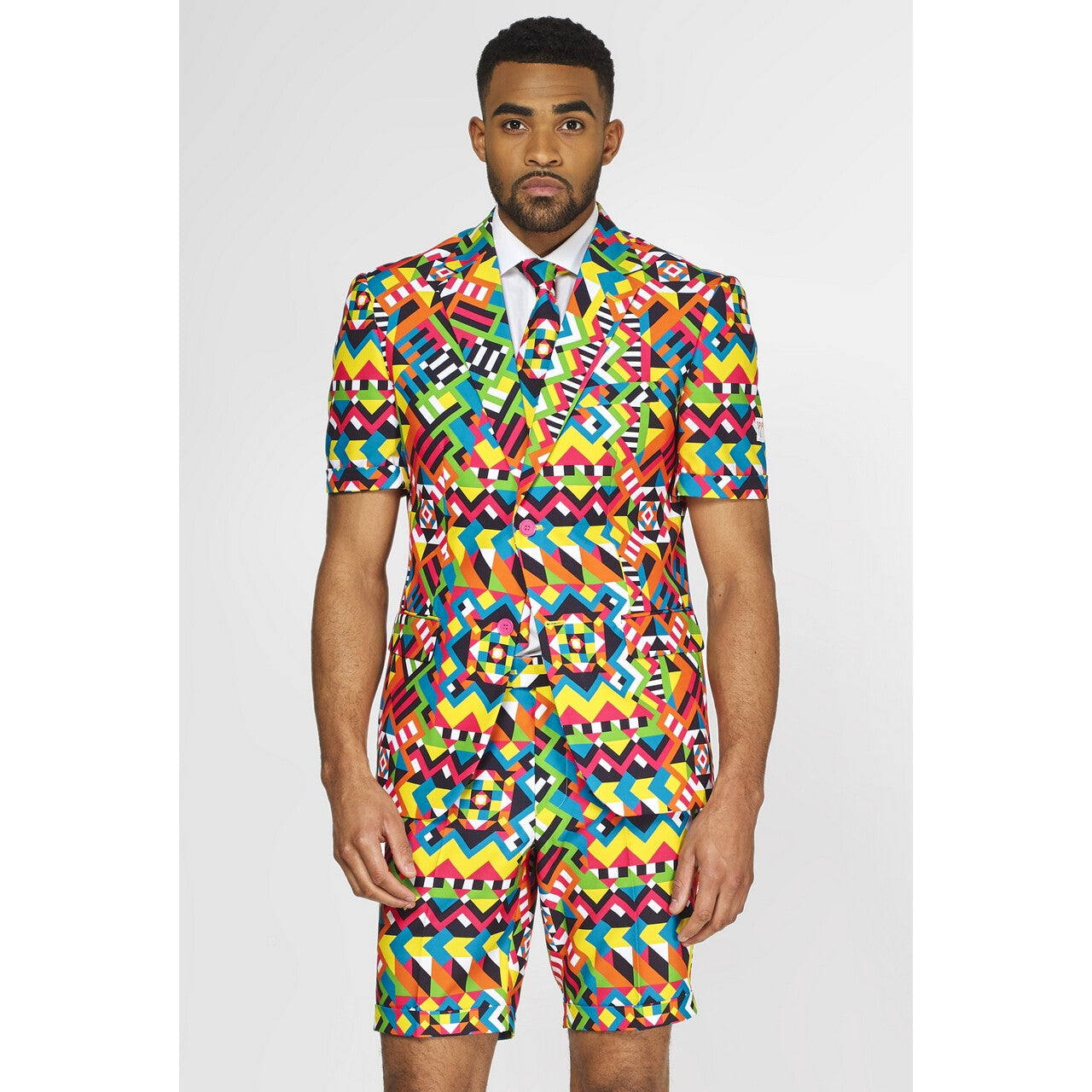 Op deze afbeelding zie je een Kostuums, van het merk Opposuits. Abstractive Caleidoscoop Man Kostuum