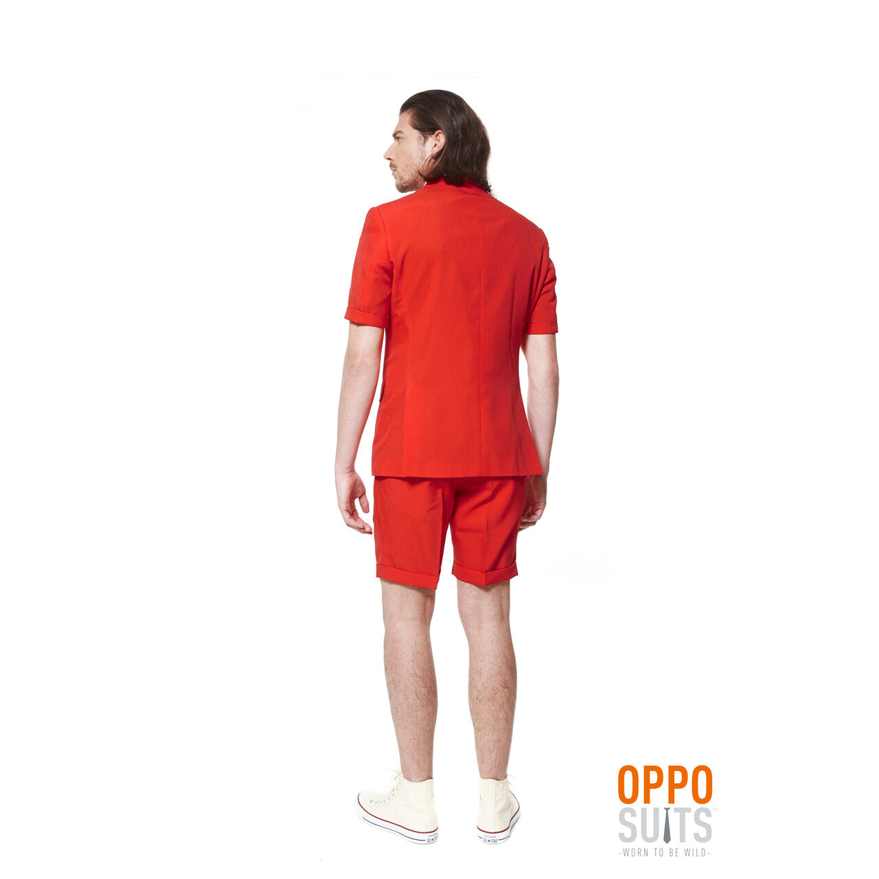 Op deze afbeelding zie je een Kostuums, van het merk Opposuits. Summer Festival Intense Red Devil Opposuit Man Kostuum