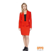 Op deze afbeelding zie je een Kostuums, van het merk Opposuits. Rood Red Ruby Opposuit Vrouw Kostuum