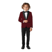 Op deze afbeelding zie je een Kostuums, van het merk Opposuits. Boys Hot Burgundy / Zwarte Broek Jongen Kostuum