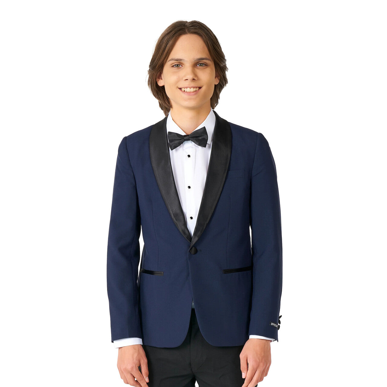 Op deze afbeelding zie je een Kostuums, van het merk Opposuits. Teen Boys Midnight Blue / Zwarte Broek Jongen Kostuum