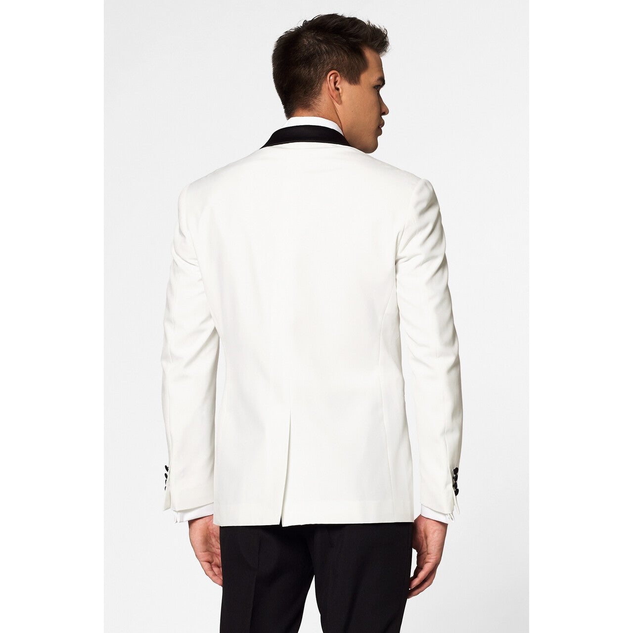 Op deze afbeelding zie je een Kostuums, van het merk Opposuits. Pearly White Cocktail Party Man Kostuum