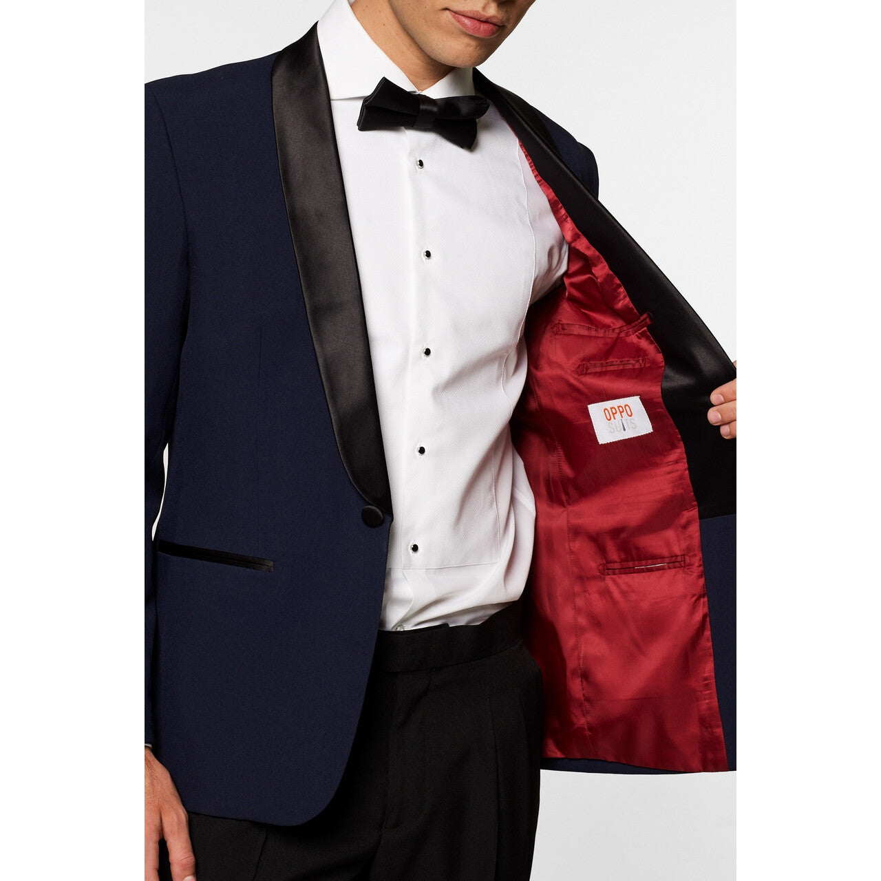 Op deze afbeelding zie je een Kostuums, van het merk Opposuits. Midnight Blue Cocktail Party Man Kostuum