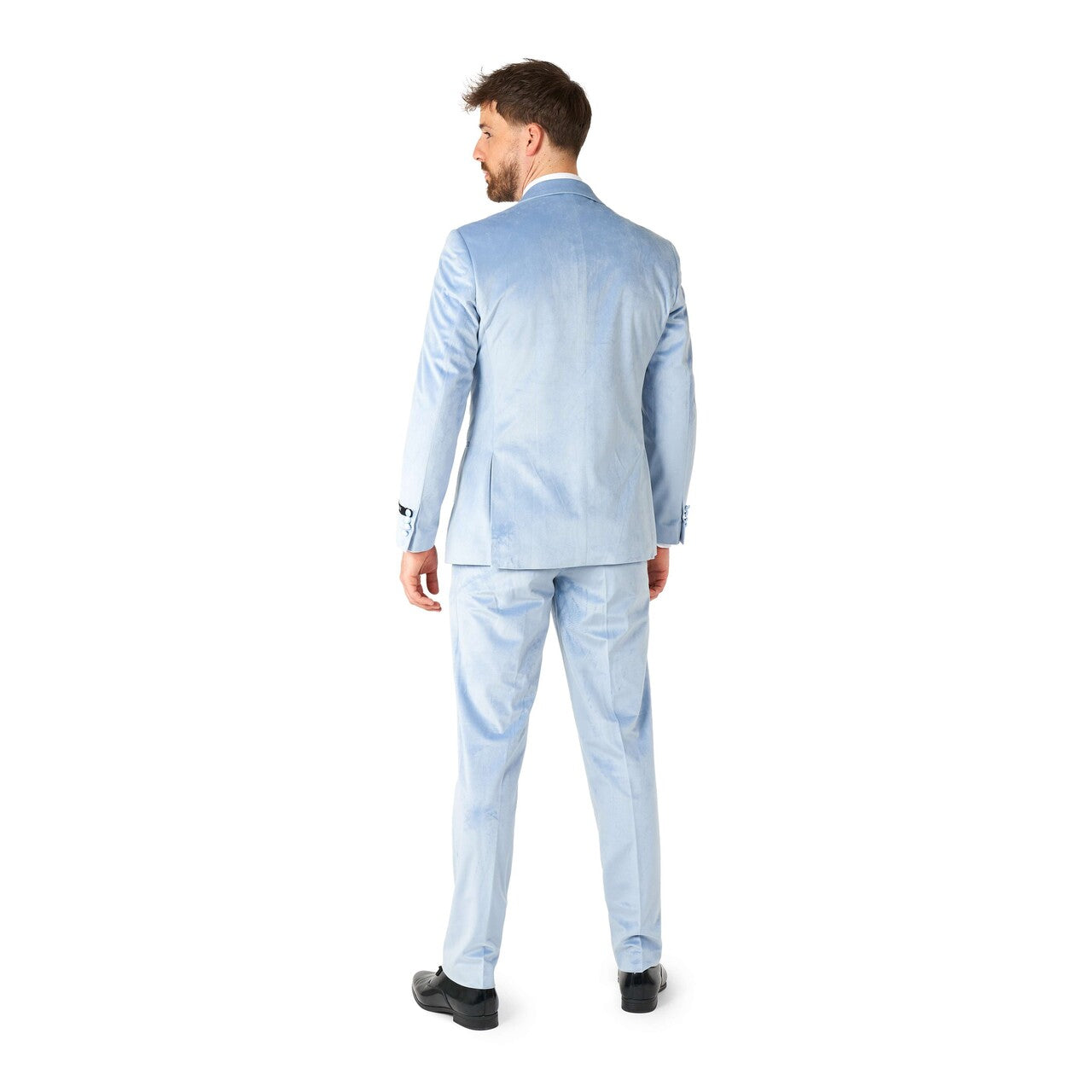 Op deze afbeelding zie je een Kostuums, van het merk Opposuits. Vintage Blue Velvet Man Kostuum