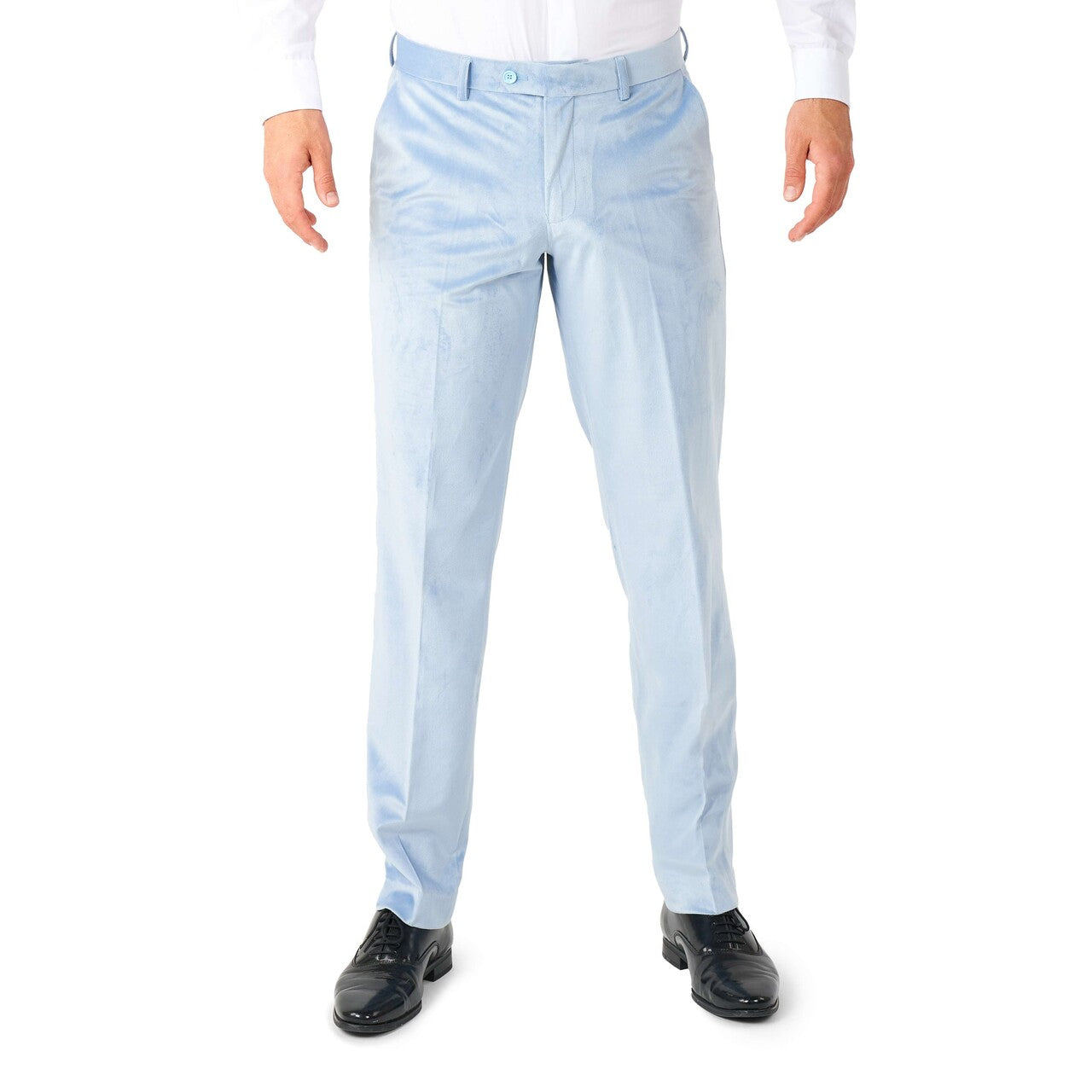 Op deze afbeelding zie je een Kostuums, van het merk Opposuits. Vintage Blue Velvet Man Kostuum