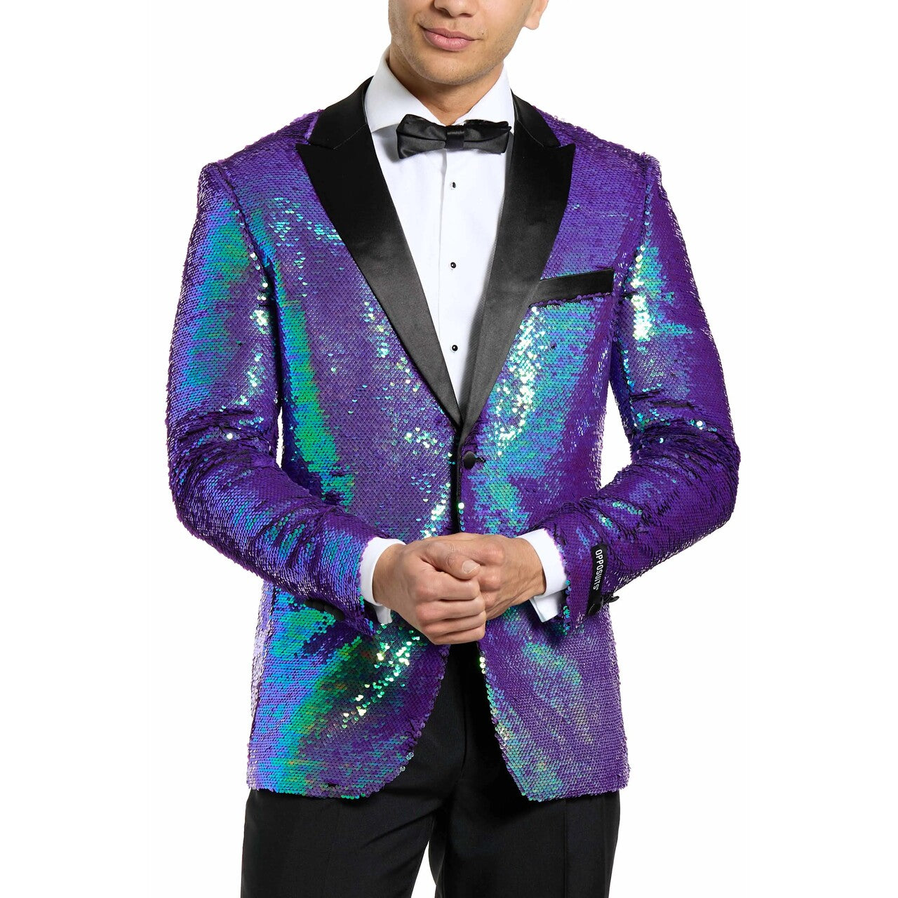 Op deze afbeelding zie je een Kostuums, van het merk Opposuits. Sapphire Sequins Mermaid Man Kostuum