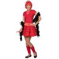 Buntes Rotes Petticoat Karina Damenkostüm