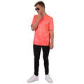 Gordon Glanzendes Disco-Shirt Neonpink Herren