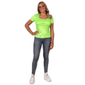 Neon-Grünes Disco-Shirt Damen