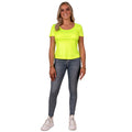 Neon Gelbes Disco-Shirt Damen