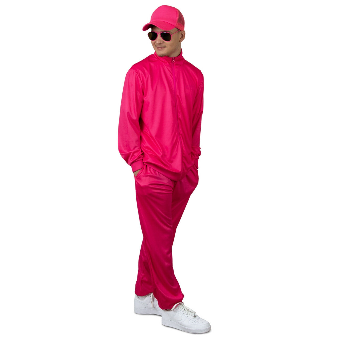 Op deze afbeelding zie je een Kostuums, van het merk PartyXplosion. Binkie Pinkie Team Player Suit Man Kostuum