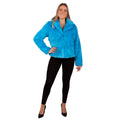 Eisblauer Plüschtraum Pelzjacke Damen