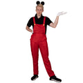 Roter Fröhlicher Maus-Latzhose Herren