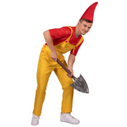 Op deze afbeelding zie je een Kostuums, van het merk PartyXplosion. Gele Werk In De Tuin Broek Man