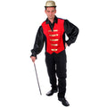 Fanfare-Gilet Rot / Schwarz Herren