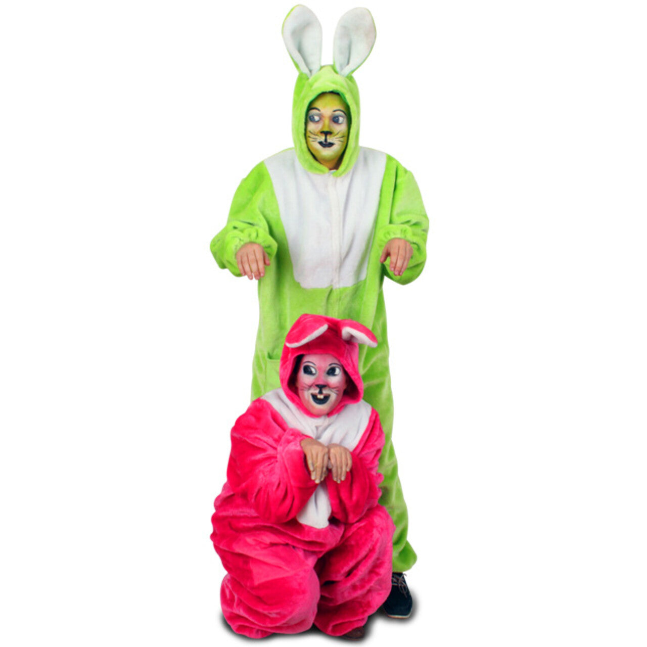 Op deze afbeelding zie je een Kostuums, van het merk PartyXplosion. Pluche Neon Haas Groen Kostuum