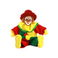 Fröhliche Clown-Puppe In Rot, Gelb Und Grün