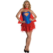 Op deze afbeelding zie je een Kostuums, van het merk PartyXplosion. Supergirl Superkrachten Korset Vrouw Kostuum