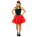 Roter Dreilagen-Petticoat Rocknroll Damen