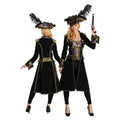 Mary Read Pirate Jacket Brokaat Schwarz Damenkostüm