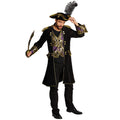 Piratenjacke Schwarz Brokaat Piet Hein Herren
