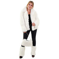 Weiße Lammy-Jacke Aus Der Sibirischen Tundra Damen