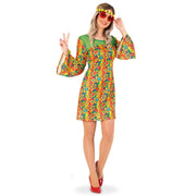 Op deze afbeelding zie je een Kostuums, van het merk PartyXplosion. Hippie Eeuwig Durende Vredige Zomers Jaren 60 Vrouw Kostuum