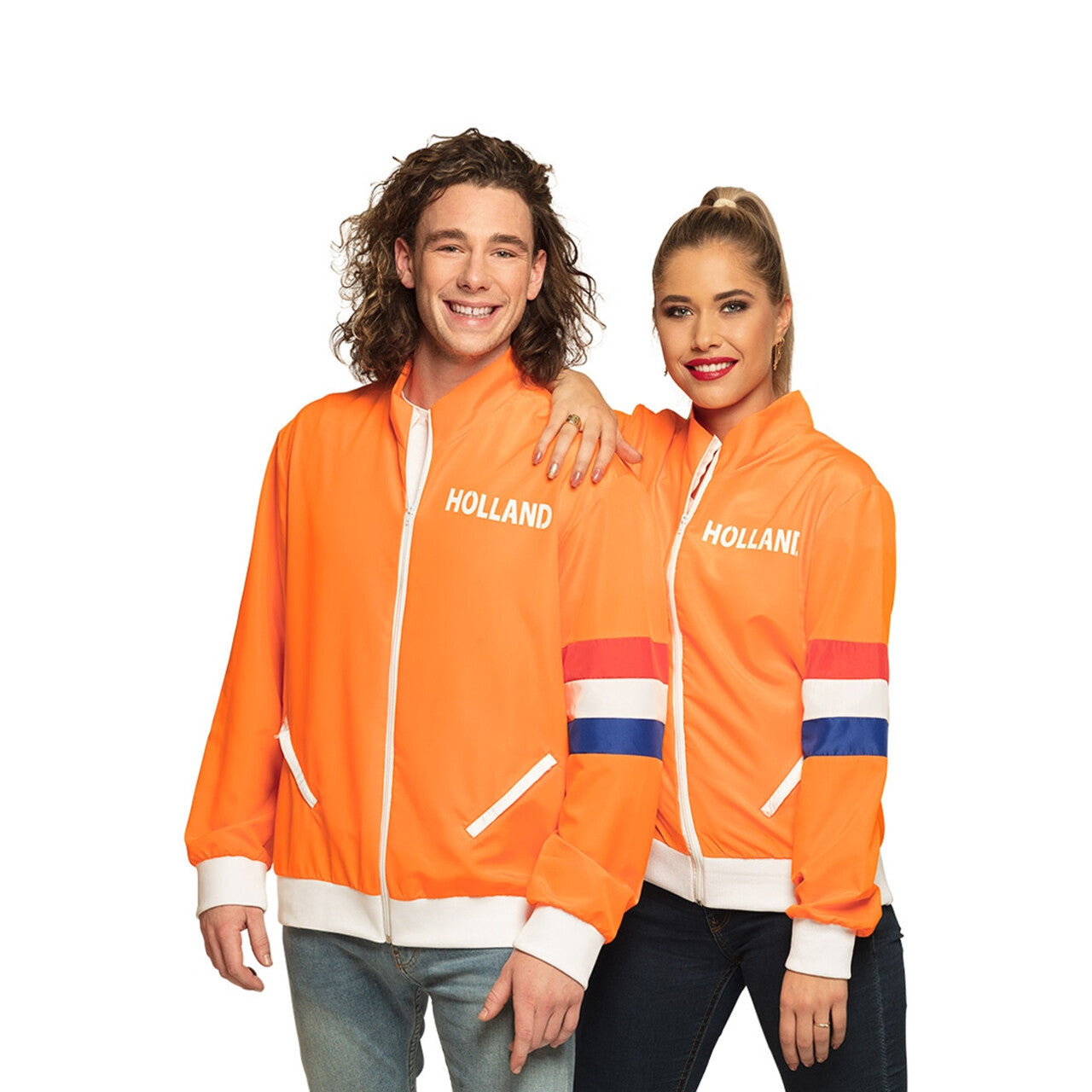 Op deze afbeelding zie je een Kostuums, van het merk PartyXplosion. Hup Holland Hup Trainingsvest Met Zakken Dames Vrouw