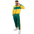 80er Jahre Training Anzug Green Geel Brazilie Herren