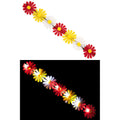 Leuchtendes Blumen-Stirnband Rot Weiß Gelb
